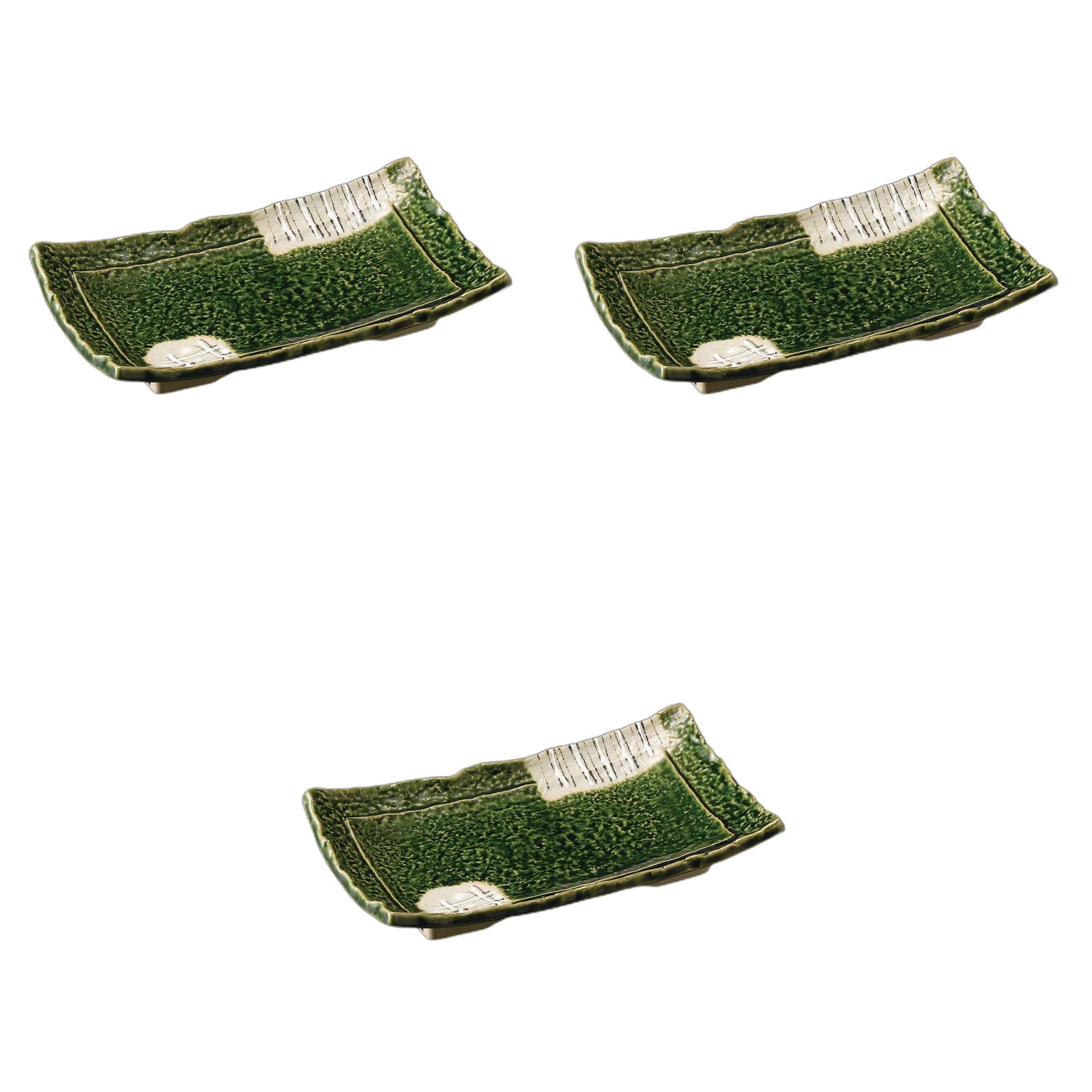 

Набор из 3 керамических тарелок Oribe Marumon x 14 x керамических тарелок Setomonohonpo (с пляжем) [24 4.5 см]