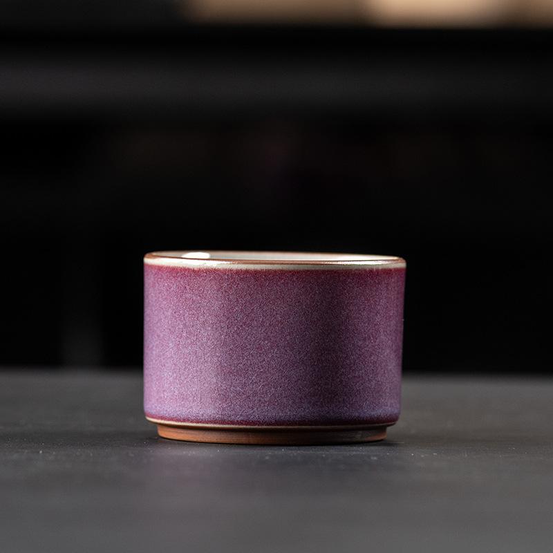 Creative Ceramic Purple Teacup Japanese Style Household Kung Fu Teacup Single Cups Tea Drinking Cup Teaware Accessories New