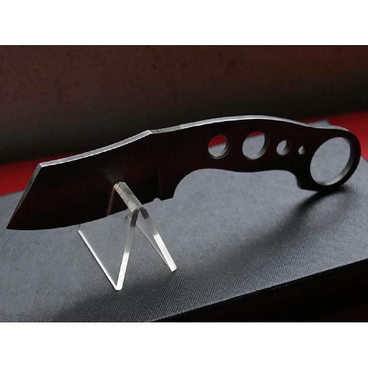 

10 шт. Прозрачные акриловые подставки-держатели для демонстрации лезвий Складная подставка-держатель Витрина для карманных ножей