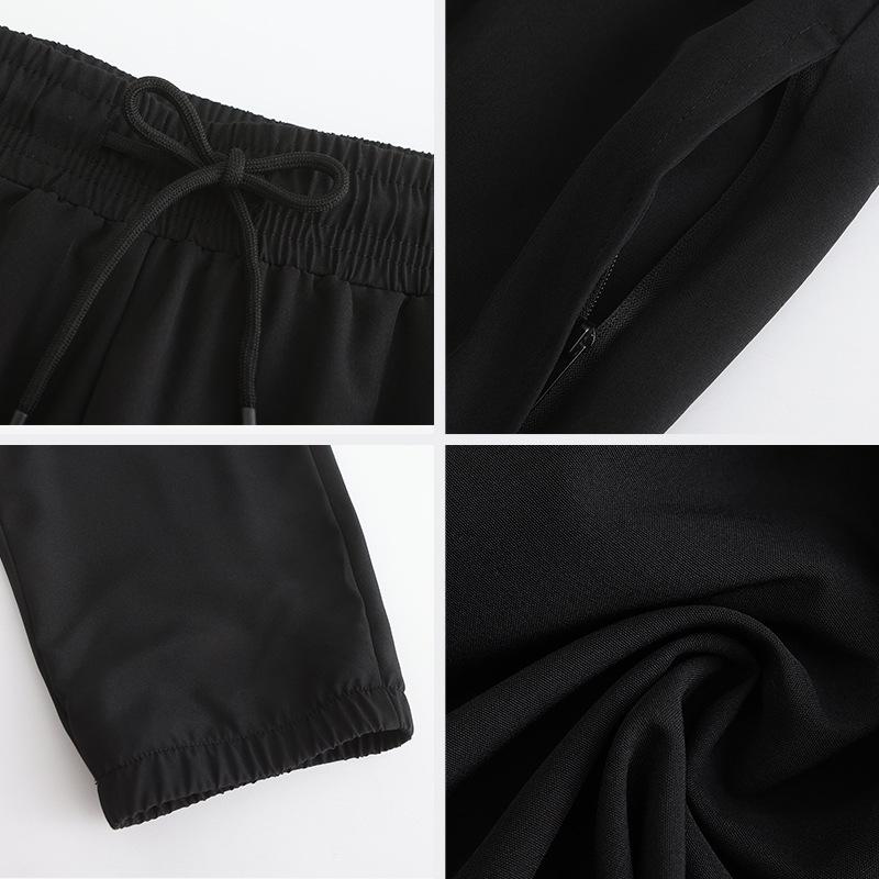 Men's Lightweight Quick-Dry Cuffed Running Pants with Night Vision