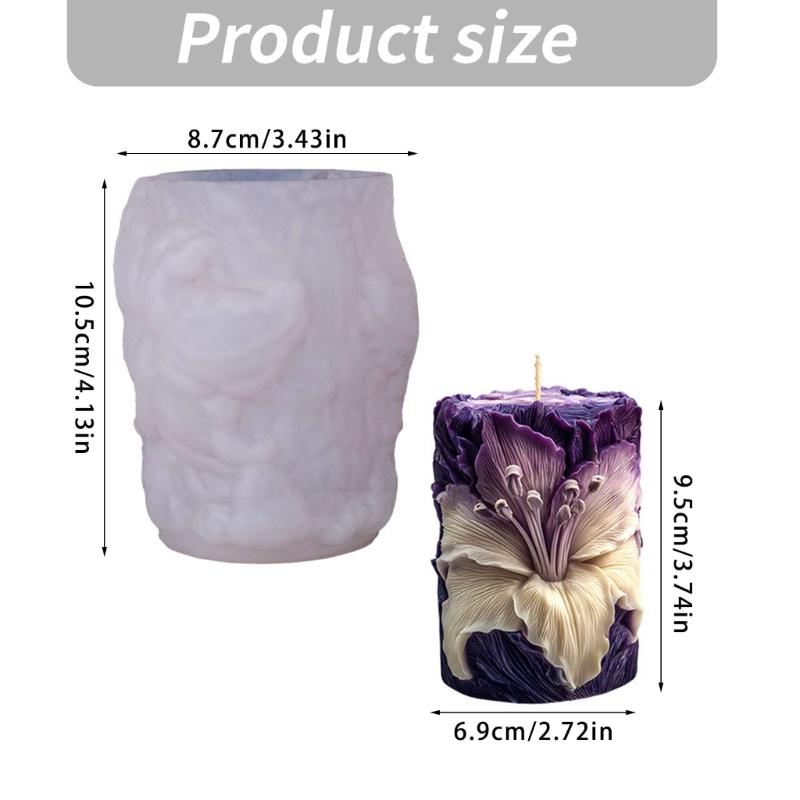Beautiful Floral Silicone Mould For Crafting Scented Candle Ideal For Gift And Home Decoration