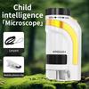 Kids Pocket Microscope 50x-300x Magnification with LED Light, Portable Handheld Digital Microscope for Children, Boys & Girls