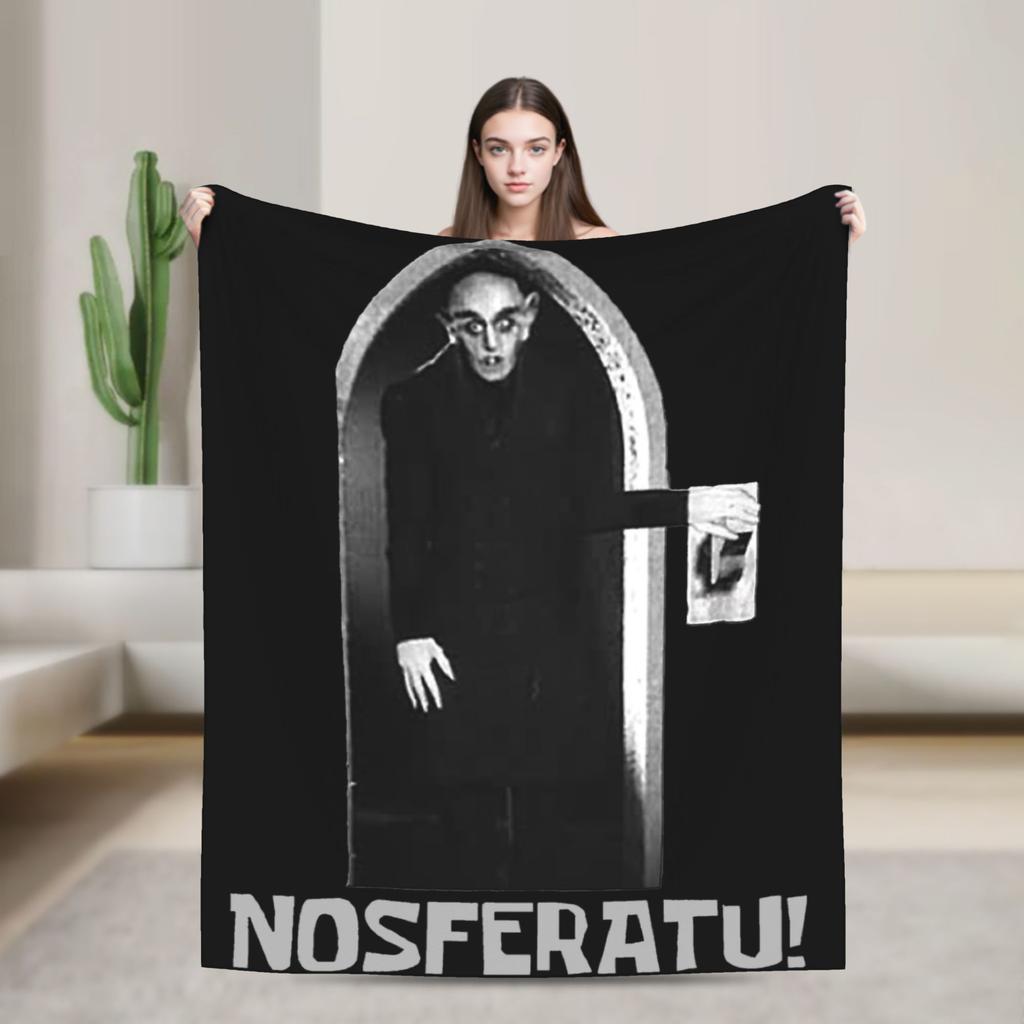 Masquerade Clan Nosferatu Revised Knitted Blankets Flannel  Super Warm Throw Blankets for Airplane Travel Bedspread
