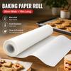Rotolo Carta da Forno Bianca 30cm di Larghezza x 10m di Lunghezza Foglio Pergamena Antiaderente per Teglie da Forno, Biscotti e Cottura