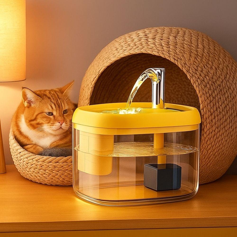 Distribuitor Automat de Apă 1.5L Capacitate Mare Hrănitor de Apă pentru Animale de Companie Fântână de Băut pentru Câini Casnic