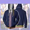 Bluza Cosplayowa Jojo's Bizarre Adventure Męska Stylowa Kurtka Zapinana na Zamek z Długim Rękawem
