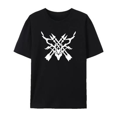 Honkai Star Rail Symbol Ścieżki Aeona Koszulka Bawełniana Unisex z Krótkim Rękawem i Okrągłym Dekoltem