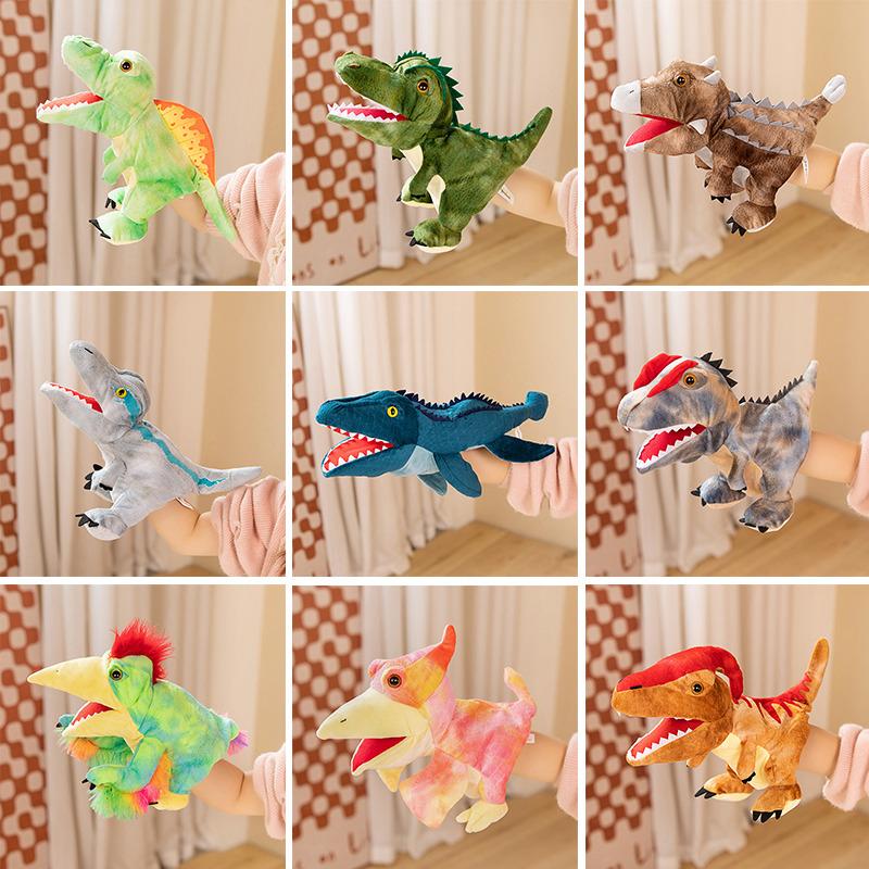 Creative Stuffed Plush Dinosaur Toys Hand Finger Story Puppet Cute Dolls Educational Baby Toys Tyrannosaurus Rex Children Gift
