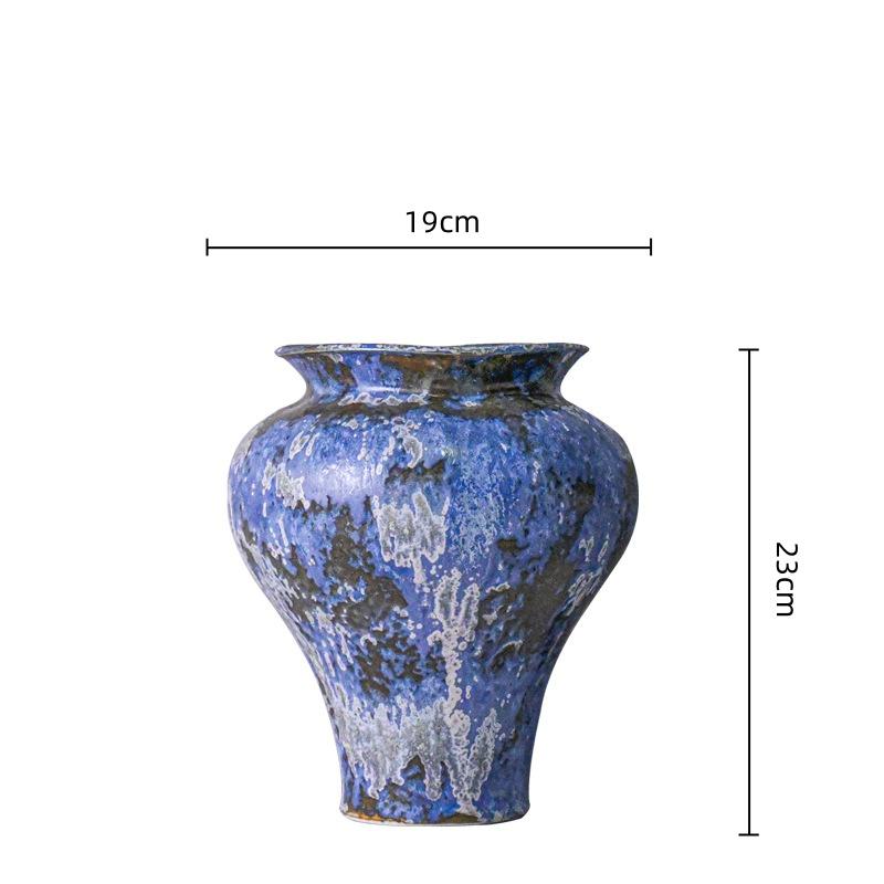 Ceramic Vase Retro Handcrafted Chinese Porcelain Flower Vase Flower Arrangement Accessories Home Decoration Accessories