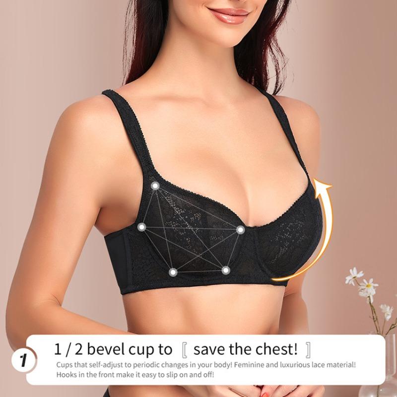 Lace Jacquard Ultra-thin Bra Plus Size Underwire Bra