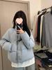 2024 Petite Korean Style Blue Women's Short Down Jacket - White Duck Down