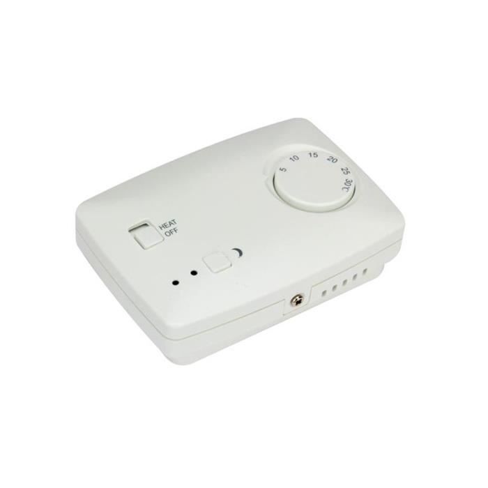 Thermostat non programmable - PEREL - CTH407 - Economique - Plage de température 5°C-30°C