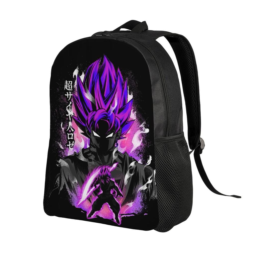 Goku Super Rose Power Backpack for Men Women Fashion Student Business Daypack Dragon Ball Anime Laptop Computer Shoulder Bag