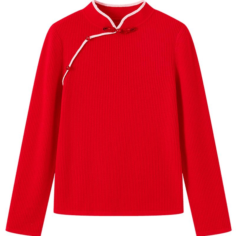 YEEHOO Girls  Wool Blend Half-High Collar Long Sleeve Sweater 150