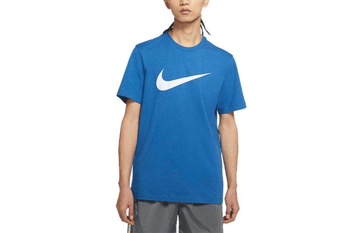 

Nike T Shirts Men s Blue Crew Neck Moderate Straight Fit DC5095-407 XXL