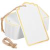 60Pcs Creative DIY Handwriting Blank Tag Rectangular Hanging Decoration Price Tags Kraft Paper Tags Packaging Decoration