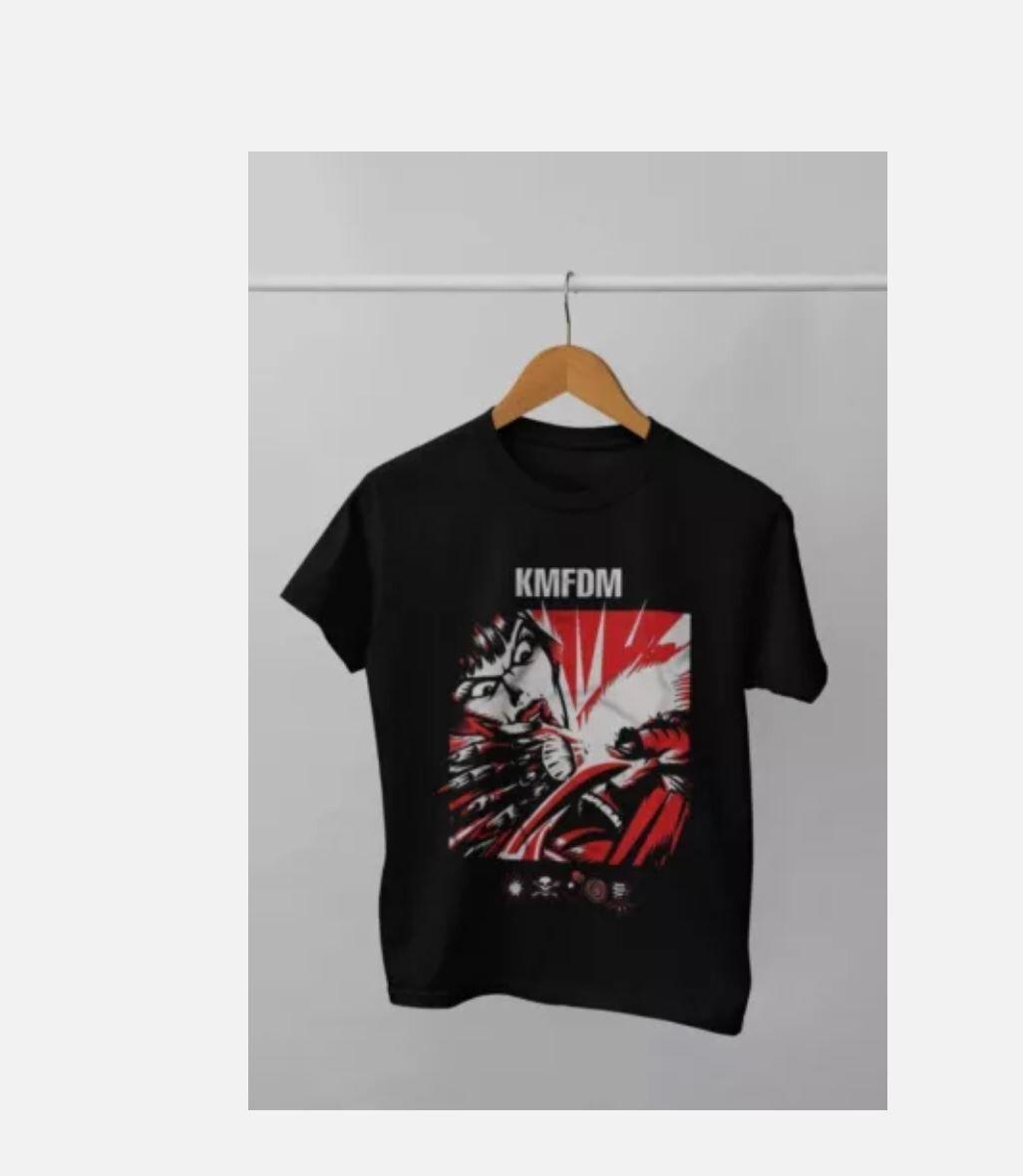 KMFDM Символы Черная Хлопковая Футболка XXXL