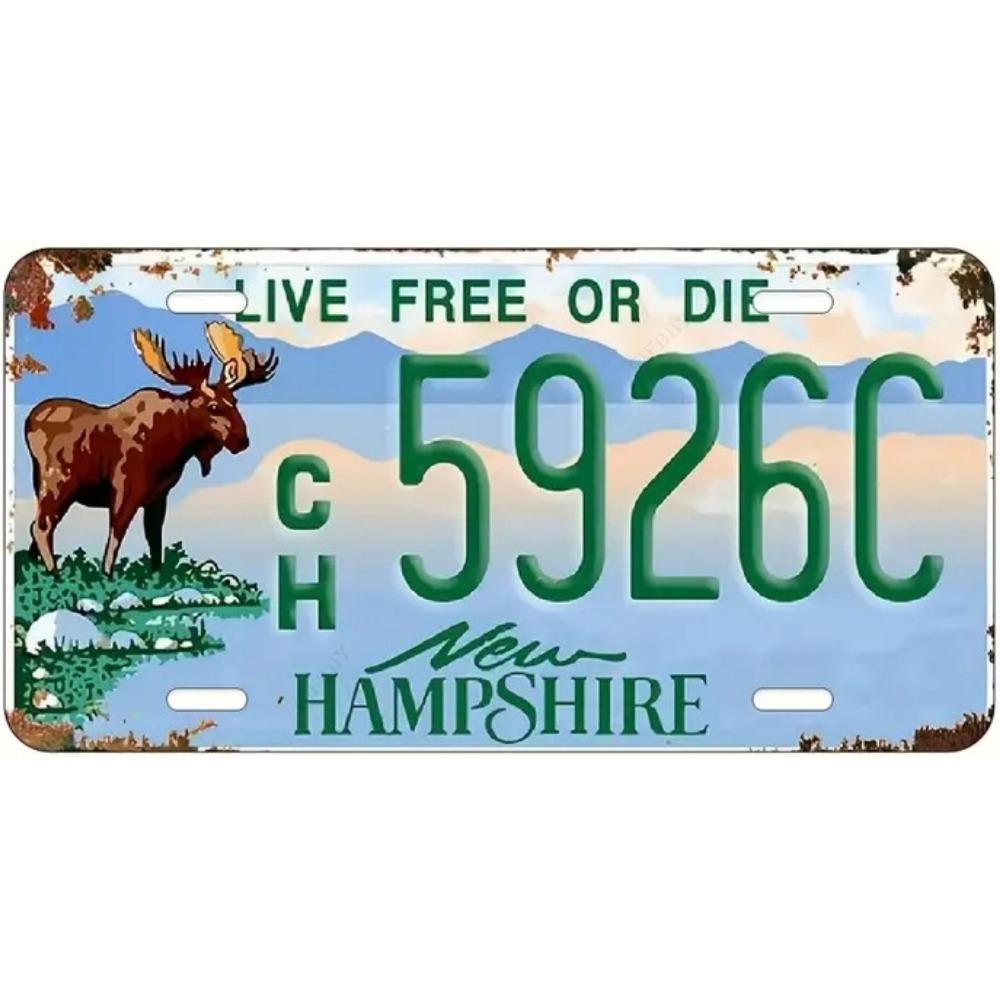 Souvenir Number for the Car , Car Number Plate for Interior Decoration, Metal, 15x30 Cm