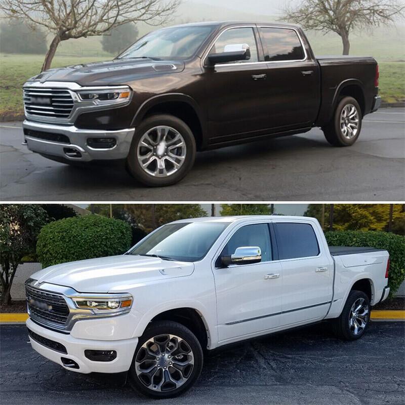 4X For Dodge Ram 1500 2500 3500 2009-2018 Black Pillar Posts Window Trim Covers