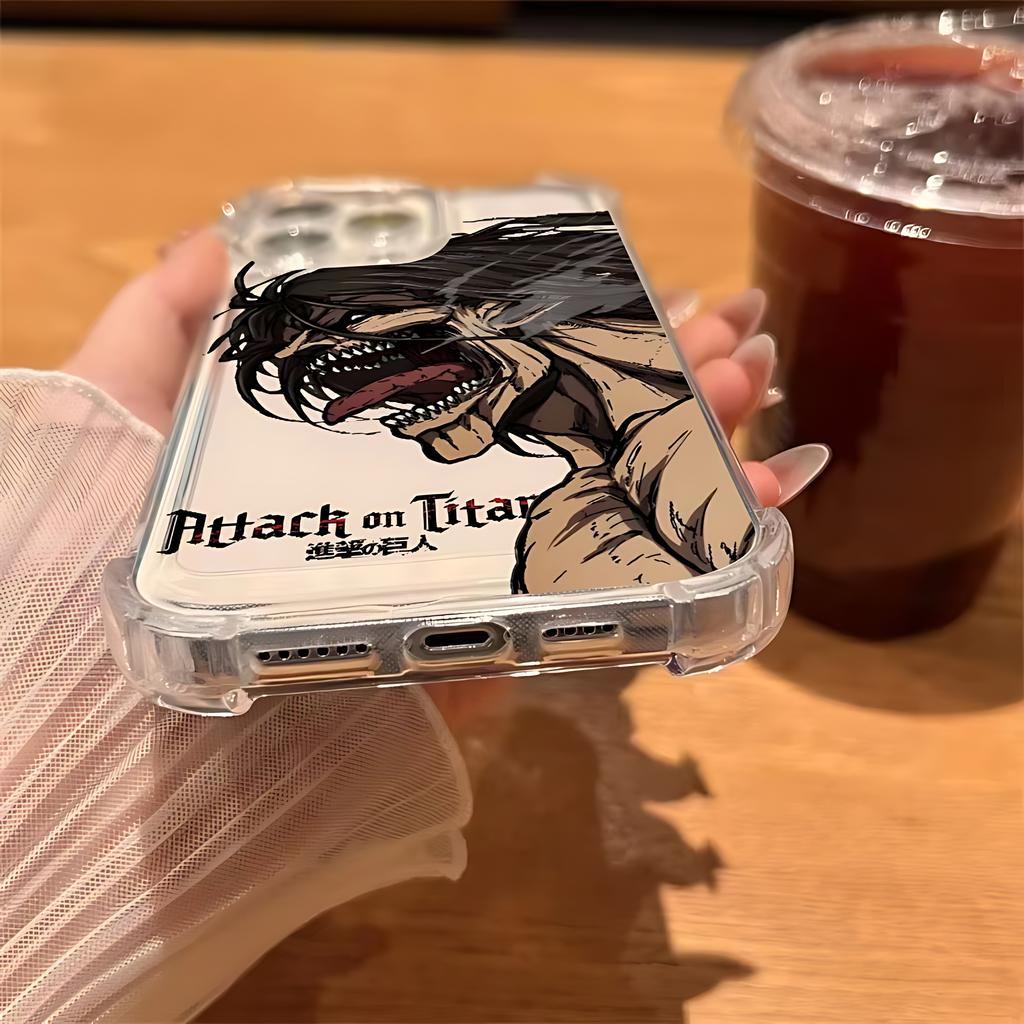 Angriffe Anime On Titans Heißes Handyhülle Für iPhone 17 16e 16 15 14 13 12 11 Mini Air Pro Max X XR 7 8 Plus Anti Transparente Hülle