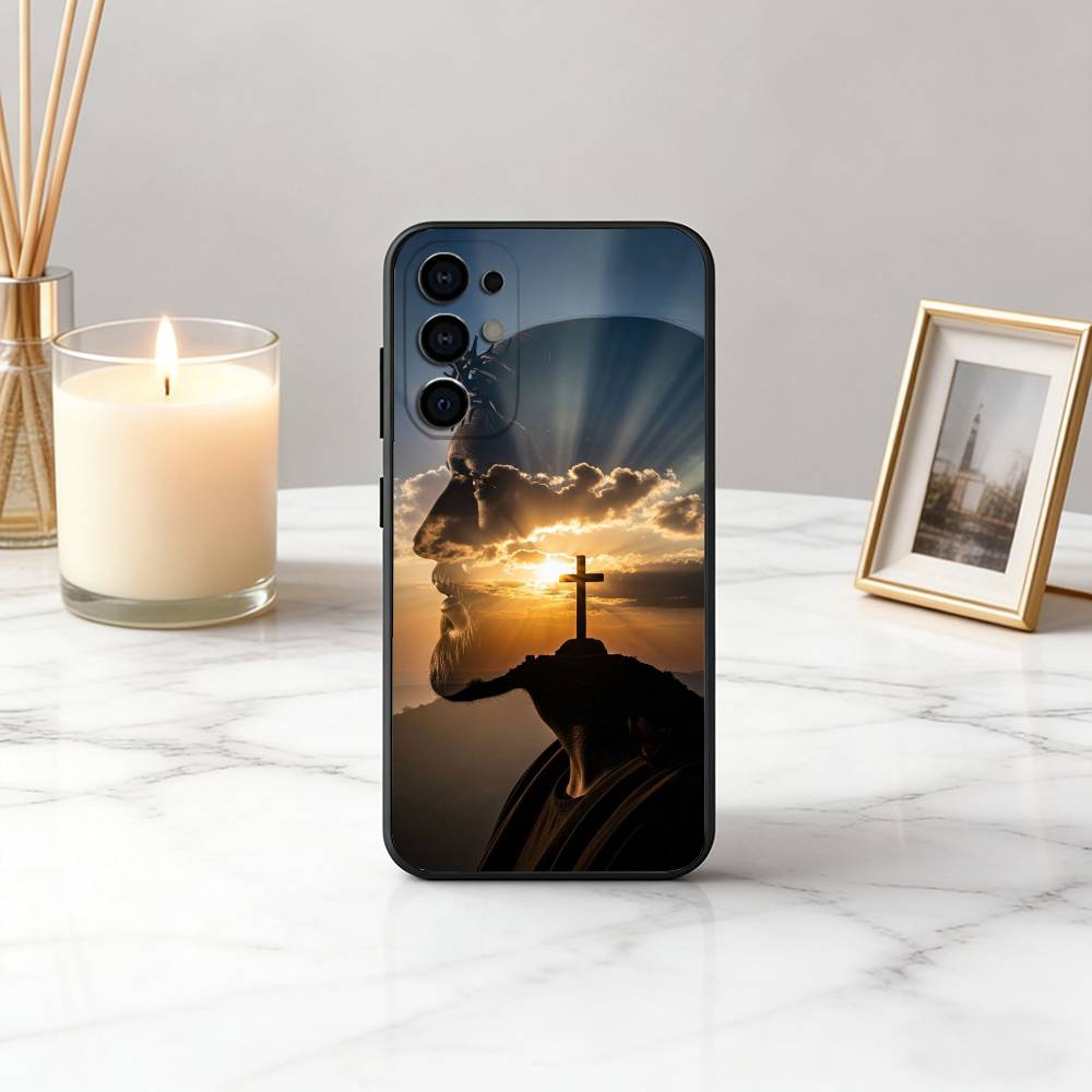 

Holy J-Jesus C-Christ JC Phone Case For Samsung S25,S24,S21,S22,S23,S30,Ultra,S20,Plus,Fe,Soft Silicone Black Cover Samsung S24