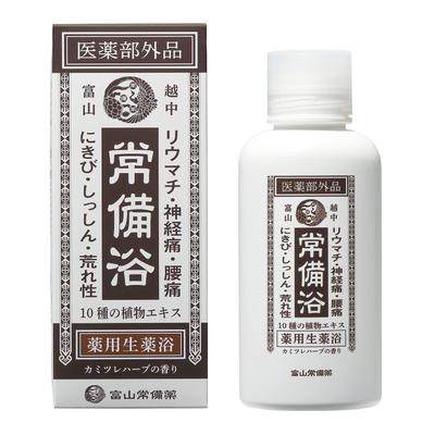 Toyama Jyobiyaku Léčivá koupel Velká kapacita 400 ml Vyrobeno z horkého pramene Toyama Obsahuje 10 bylinných léčivých bylinných koupel Žlutá koupelová voda s
