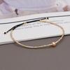 Trendy Deep Blue & Gold Rice Bead Pearl Hand Bracelet: Niche Design Women's Fashion Accessory