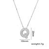 18K Gold-Plated Copper Necklace with Micro-Inlaid Zirconia & 26 Letter Pendant - Classic and Versatile European-American Jewelry