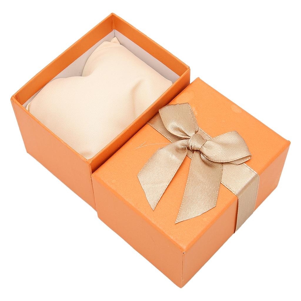 Watch Storage Box Bowknot Watch Case Watch Gift Box for Christmas Anniversary BirthdayOrange