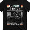 Gemini Fakten Grafik T-Shirt Herren Lässig Baumwolle T-Shirt Lustig Astrologie Sternzeichen Horoskop Kurzarm
