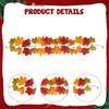 Fall Leaf Garland Autumn Festival Christmas Realistic Artificial Indoor Ornament