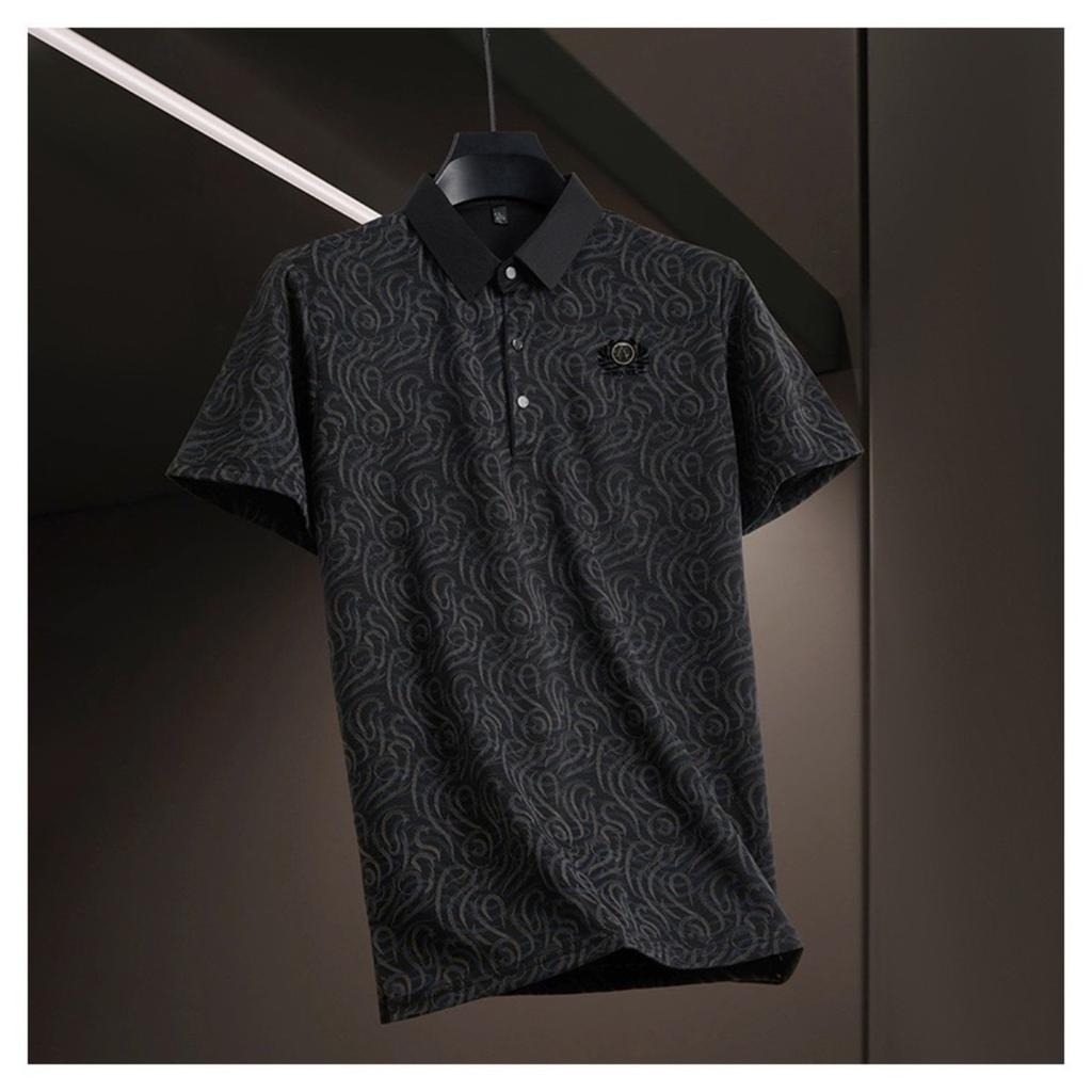 STORN Herren Neues Sommer Business Casual Kurzarm POLO-Shirt Mode Kurzarm Bequem und Atmungsaktiv Oberteil