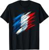 France French Flag Drapeau Français T-Shirt Short Sleeve Casual 100% Cotton Shift