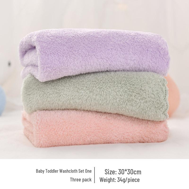 3-Pack Baby Bibs & Towels - Ultra-Soft Newborn Gauze for Face Washing 30x30cm