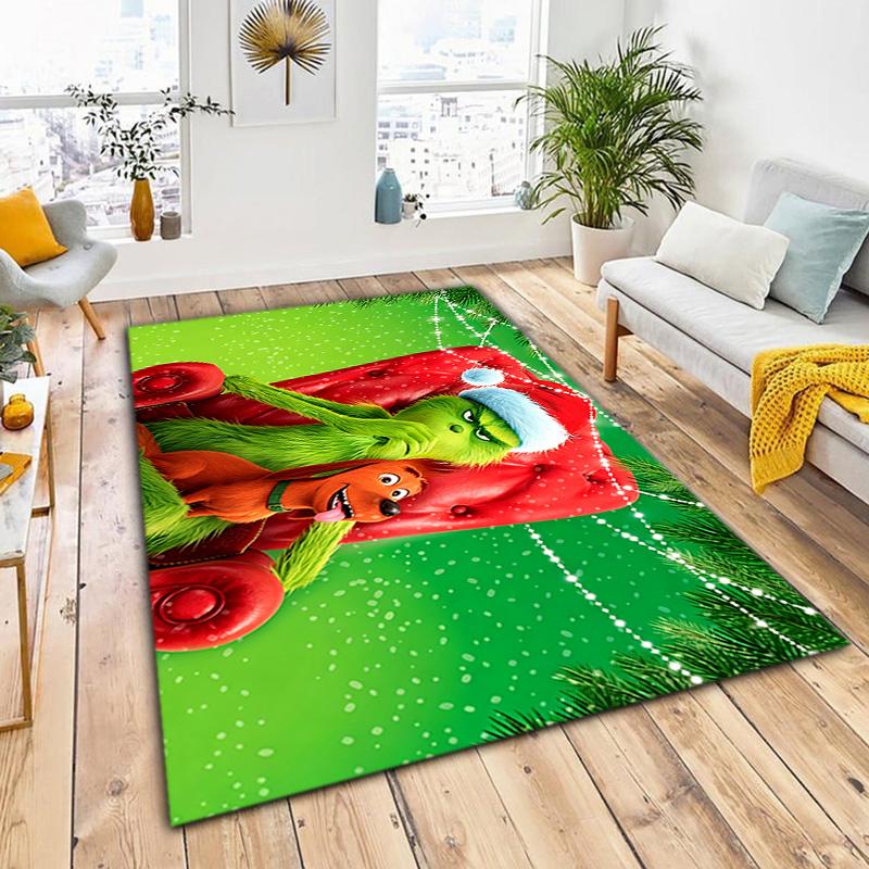 Regalo di Natale Commedia Come il Grinch rubò il Natale tappeto casa soggiorno decorazione tavolo e sedie tappeto antiscivolo porta A11