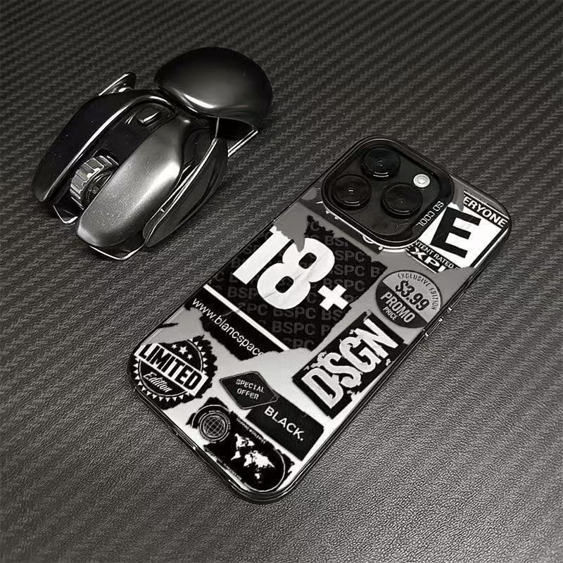 English Label 18+ Apple 16 Phone Case 15 Pro Max Silver 14 Pro/13 Matte 12/78/X