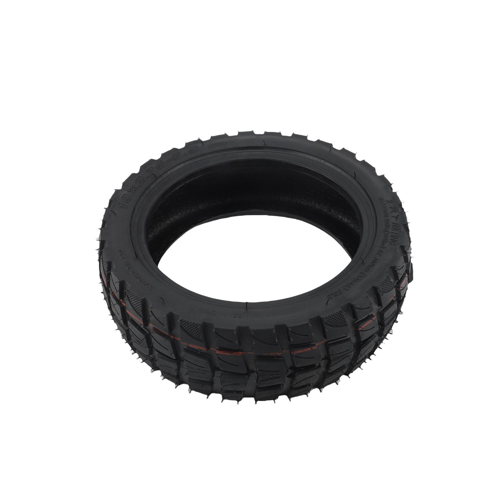 Neumático de Vacío 10x2.75 6.5 con Válvula de 10 Pulgadas de Goma Antideslizante Sin Cámara para Scooter Eléctrico Off Road
