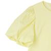 LAP Embossed Puff Sleeve Ribbon Tie Blouse Ar2Wb472
