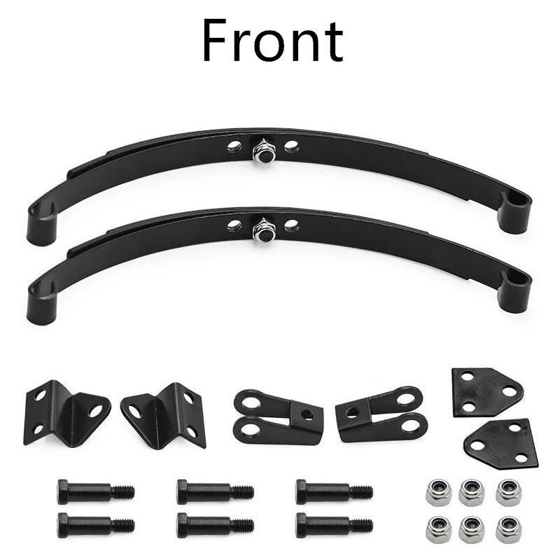 1/14 Tamiya RC Truck Steel Leaf Spring Set Front/Rear Suspension & Lifting Lugs for Tractor Trailer Model Car Replacement Parts