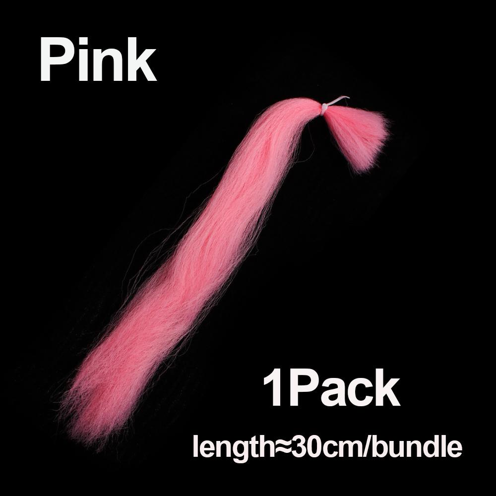 1 Pack 30Cm Crimped Kinky Minnow Fiber Streamer Fly Fibers Bucktail Jig Head Tying Material For Fly Fishing Trout Pike Bass Lure