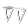 Silver Triangles Elegant Stud Earrings 925 Silver