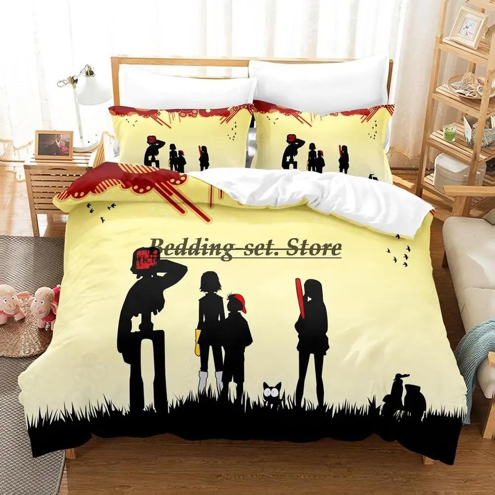FLCL Alternative Bedding Set Single Twin Full Queen King Size Bed Set Aldult Kid Bedroom Duvetcover Sets 3D Anime Bed Sheet Set
