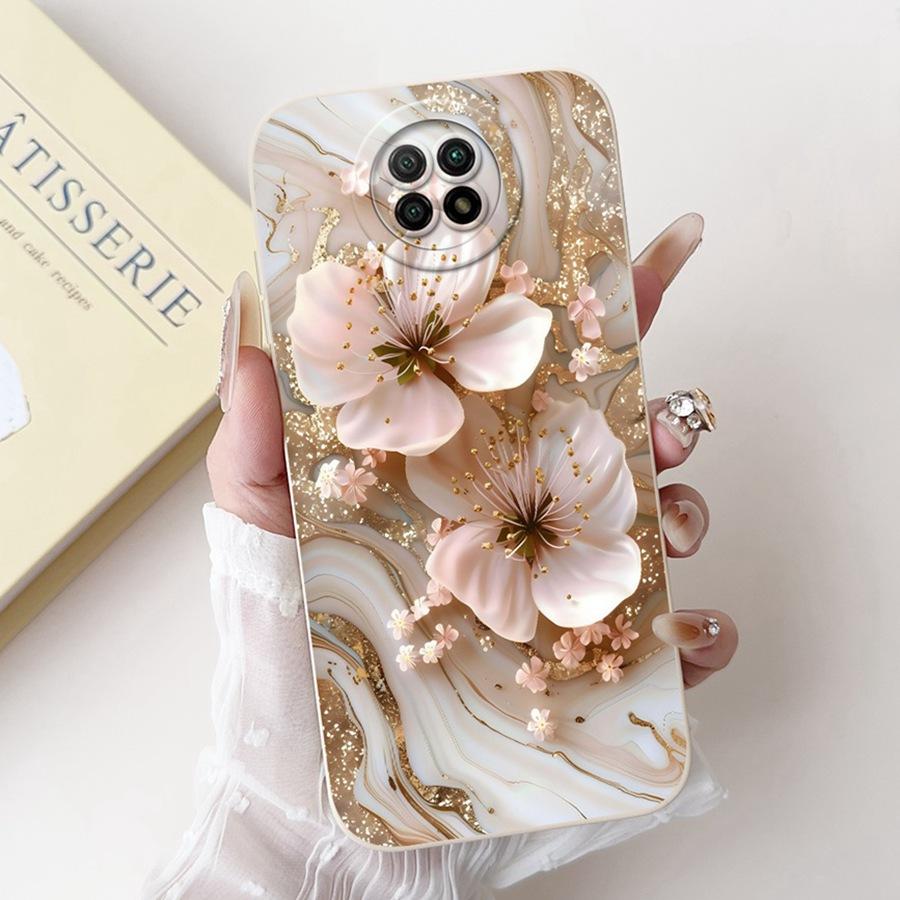 For Xiaomi Redmi Note 9T 5G Case Note9 5G Capa Shockproof Soft Silicone New Flower Funda for Redmi Note 9 T 5G Phone Cover Coque