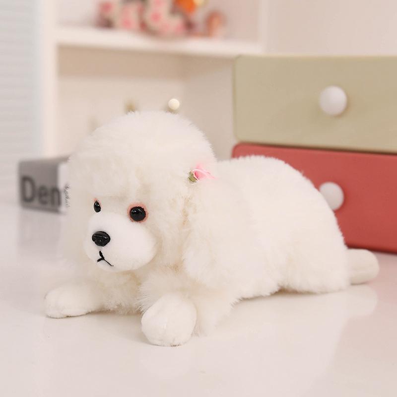 20cm Liggend Dier Pluche Speelgoed Gevuld Lam Rood Panda Hond Kat Beer Pluizige Slaapmaatje Cadeau 32cm