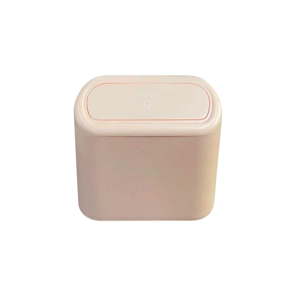 Car Mini Hanging Trash Bin Vehicle Garbage Organizer Dust Case Storage Box Pressing Type ABS Trash Can Auto Interior