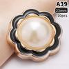 10 Stück 18/21/25mm Blume Perle Gold Kunststoff Schaft Knöpfe für Damen Bekleidung Jacke Pullover Nähzubehör Scrapbooking