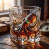 Octopus Whiskey Glass 260ml Rum Tasting Glass Deep Sea Creature Tumbler Collectible Cocktail