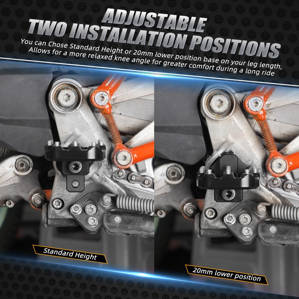 For 2008-2025 KTM 690 Enduro R 690 SMC R Footpegs Footpeg 20mm Lowering Footrests for Husqvarna 701 Enduro 701 Supermoto 16-25
