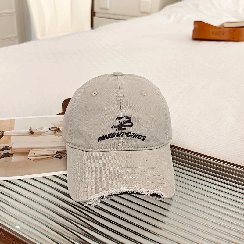 Retro Distressed Baseball Cap for Women Autumn Maillard Sun Visor Men's Trendy Brand  Versatile  Small Face