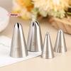 M-1/4Pcs Stainless Steel Cake Decorating Tips Flower Icing Piping Nozzle for Cupcake Cream Pastry Confectionery